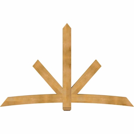 Ekena Millwork Alberta Rough Sawn Timber Gable Bracket, Western Red Cedar, 96"W x 60"H x 6"D x 6"F, 15/12 Pitch GBW096X60X0606ALB00RWR